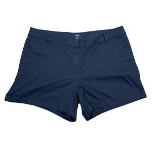 J. Crew Black Chino Classic Cotton Shorts Size 16